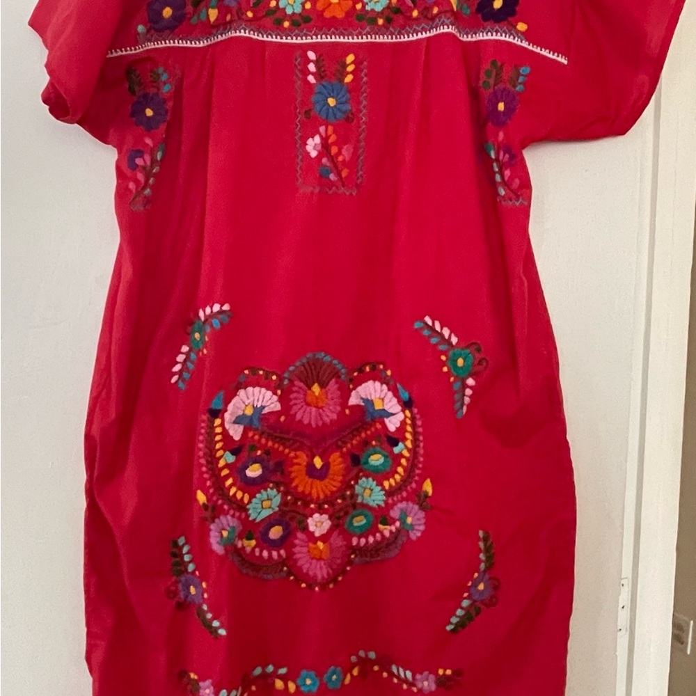 Red Embroidered Dress